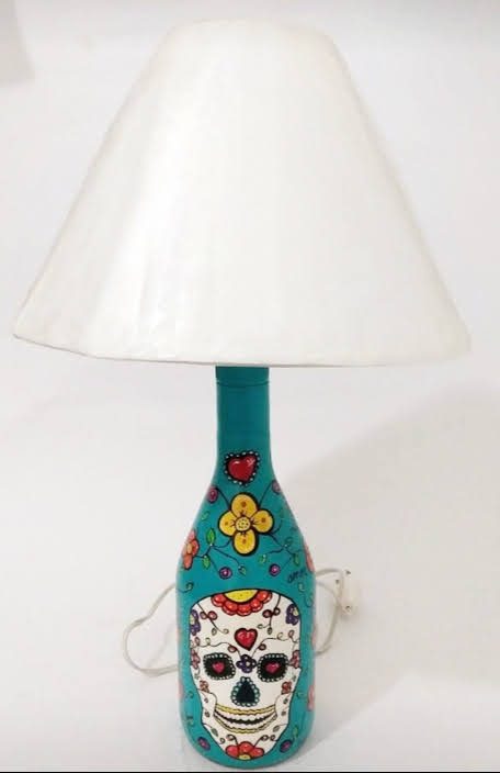 Lampara Catrina Azul